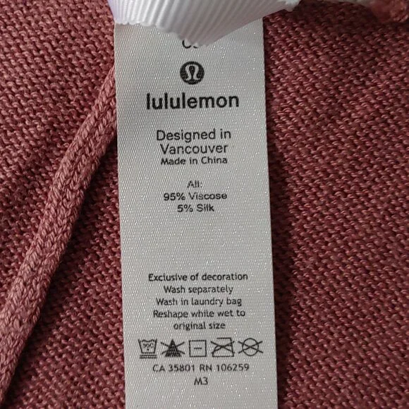 LULULEMON Hatha Wrap Quicksand, Misty Pink, Silver Fox, and Alpine White - Picture 7 of 9